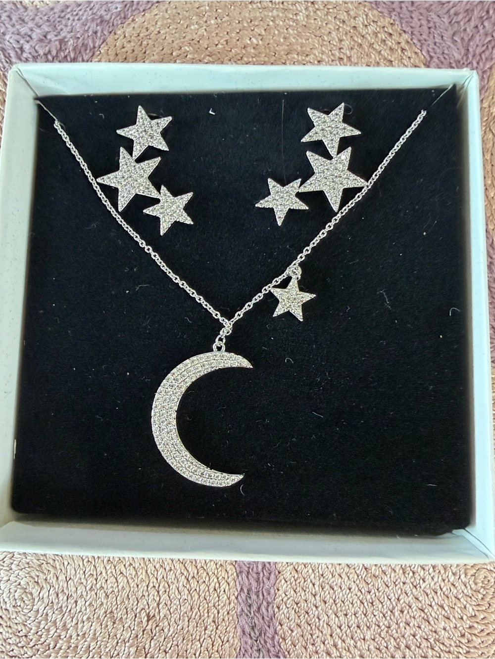 Jennifer Miller Moon and Star Necklace & Earring Set